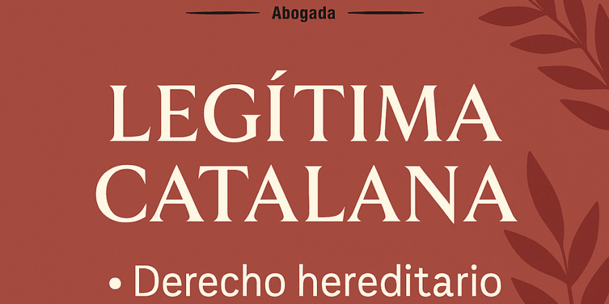 Imagen informativa de Francisca Castro Bahamonde Abogada que explica la legítima catalana como un derecho hereditario irrenunciable. Este concepto jurídico, regulado en el Código Civil de Cataluña, asegura que determinados familiares —hijos, descendientes o padres en ausencia de aquellos— tengan derecho a recibir una parte de la herencia, independientemente del testamento.